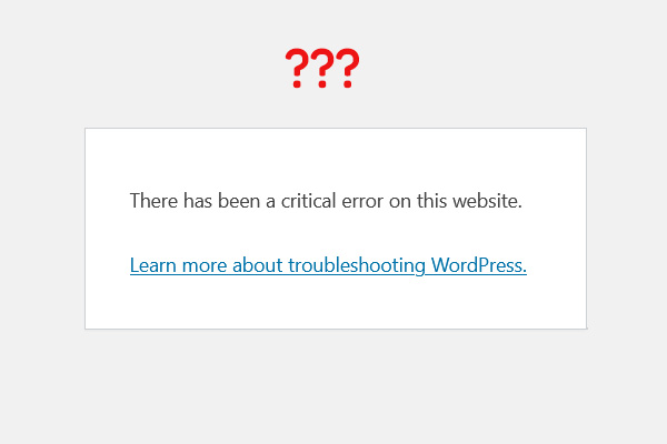 WordPress website error